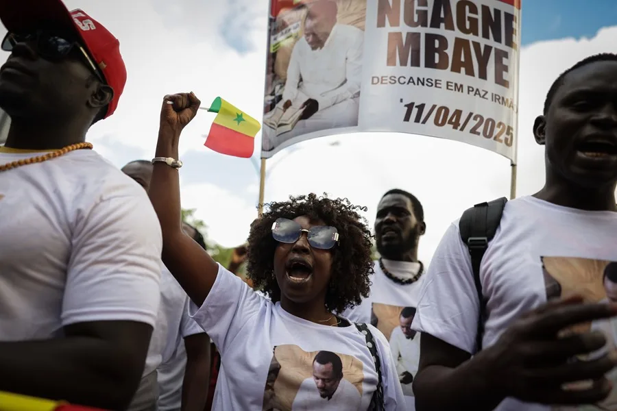 Protestan migrantes por muerte de vendedor senegalés en São Paulo