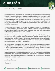 Sin esperanza y sin Mundial: FIFA rechaza apelación de León y confirma su exclusión