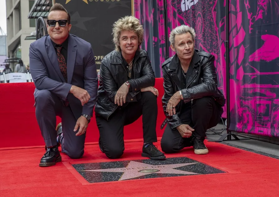 Green Day ya tiene su estrella: la banda entra al Paseo de la Fama de Hollywood