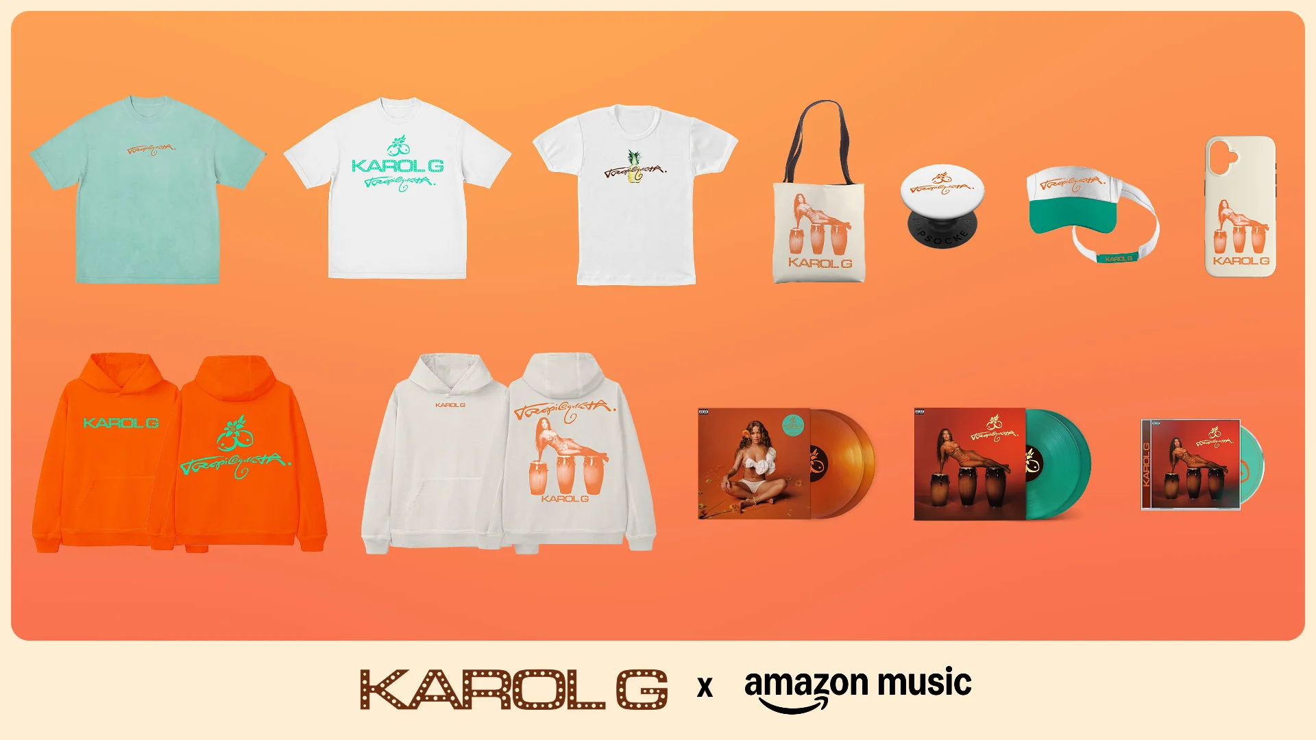 Karol G lanza merch exclusiva de 'Tropicoqueta' con Amazon Music