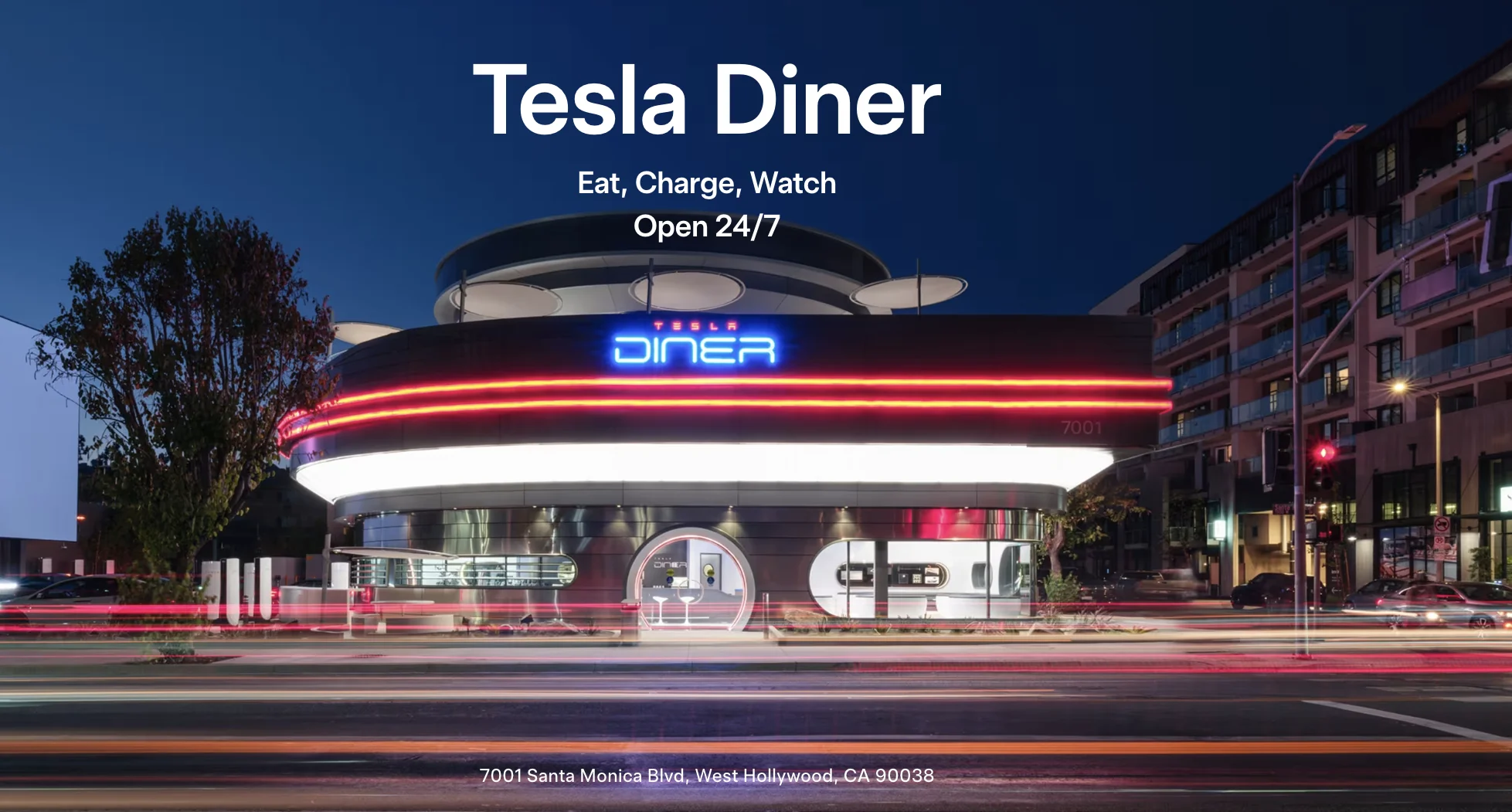 Comida, cine y autos: Así es el nuevo restaurante futurista de Tesla